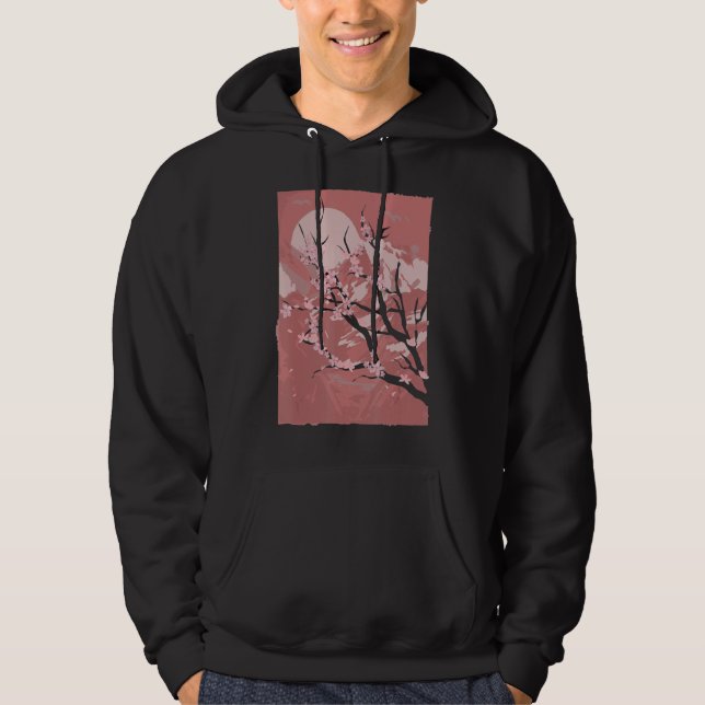 Sudadera Flor rosa de Sunset de montaña Japón Sakura Cherry (Anverso)