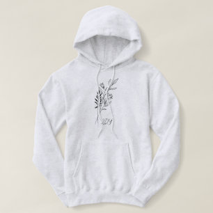Sudadera Flor salvaje mínima Boho , arte mínimo bohemiam