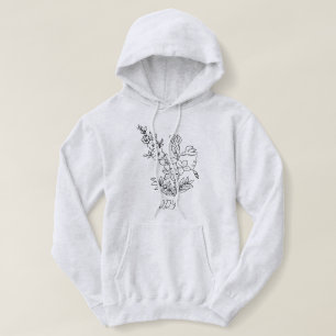 Sudadera Flor salvaje mínima Boho , arte mínimo bohemiam