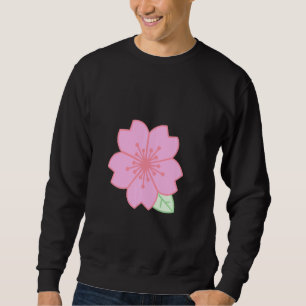 Sudadera Flor Simple De Cerezo De Sakura Rosa Para Mujeres 