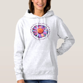 Sudadera Flor suave morado rosa azul margarita mujeres bise