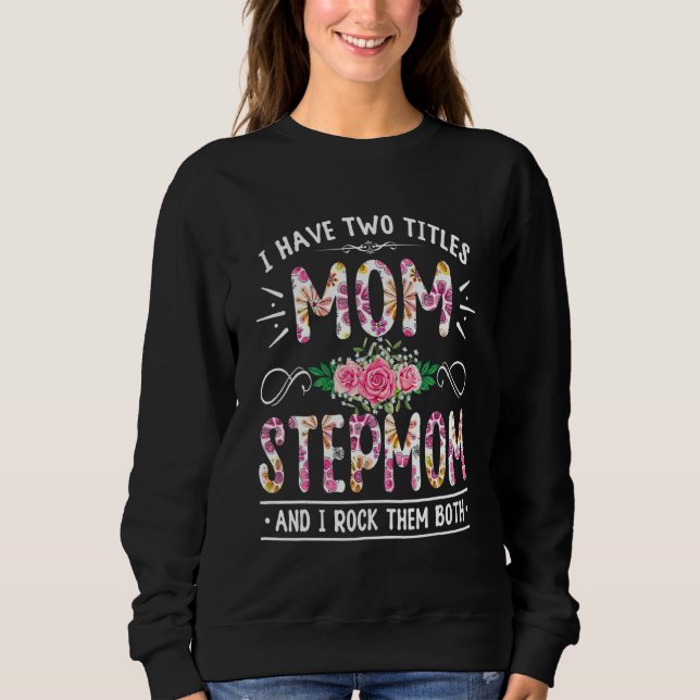 Sudadera Flor Tengo Dos Títulos Mamá Y Madera Cute Moth (Anverso)