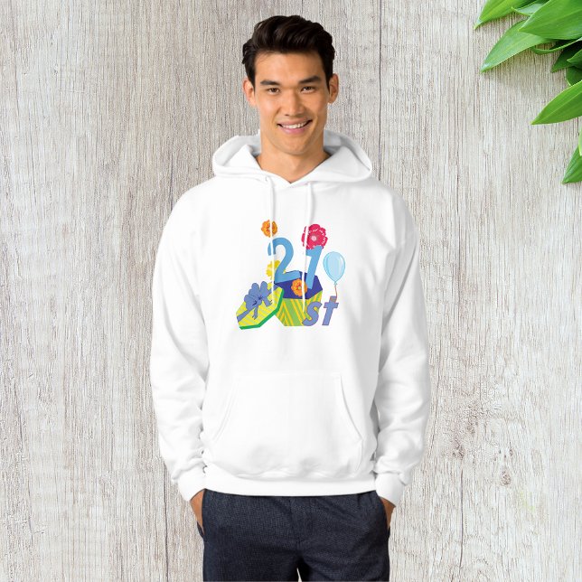 Sudadera Floral 21st Birthday Mens Hoodie (Subido por el creador)