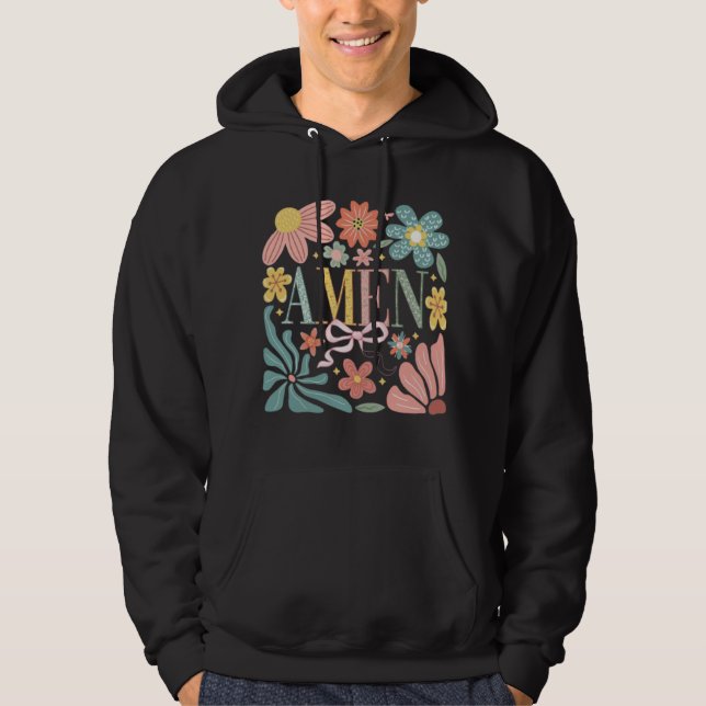 Sudadera Floral Amen Art (Anverso)