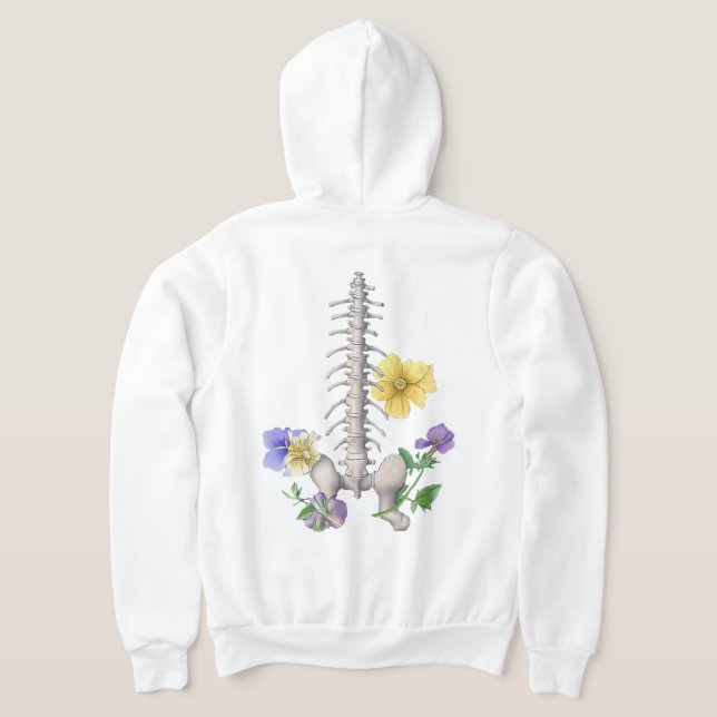 Sudadera Floral Anatomy - Vertebrae, Hip Bone (Distribución Reverso )