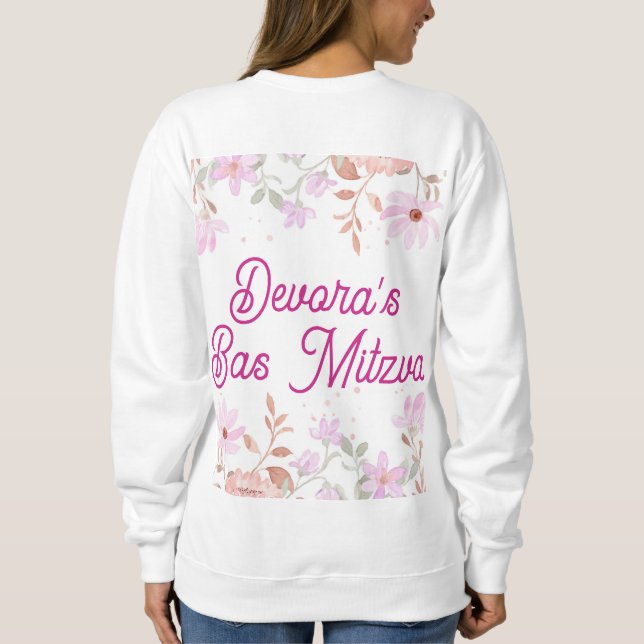 Sudadera floral bas mitzva (Reverso)