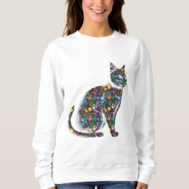 Sudadera Floral Cat