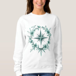 Sudadera Floral Compass – Women’s Sweatshirt