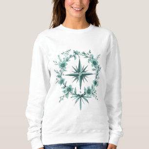 Sudadera Floral Compass – Women’s Sweatshirt