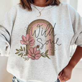 Sudadera Floral de arcoiris moderno de alma salvaje
