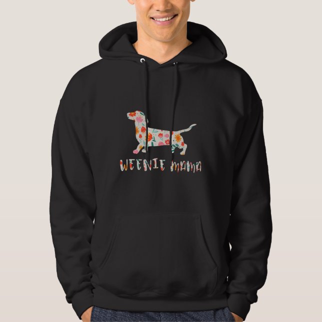 Sudadera Floral de Weenie Mama Dachshund (Anverso)