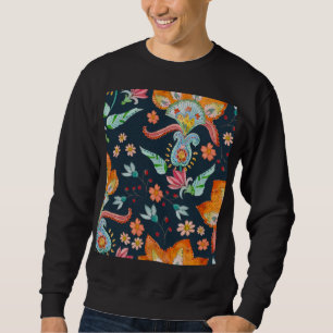 Sudadera Floral Delight: Textura de flores acuáticas