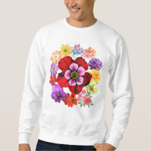 Sudadera Floral – Diseño de flores botánicas elegante