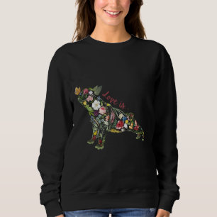 Sudadera Floral Dog French Bulldog Yoga Love Is Frenchie