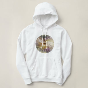 Sudadera Floral Fantasía Oro berenjena Resumen Arte Fractal
