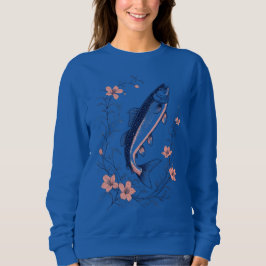 Sudadera Floral Fish Art – Women’s Sweatshirt