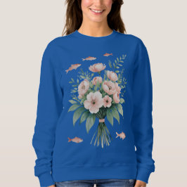 Sudadera Floral Fish Bouquet – Women’s Sweatshirt