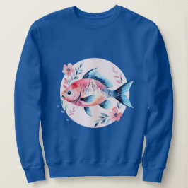 Sudadera Floral Fish Circle – Women’s Sweatshirt