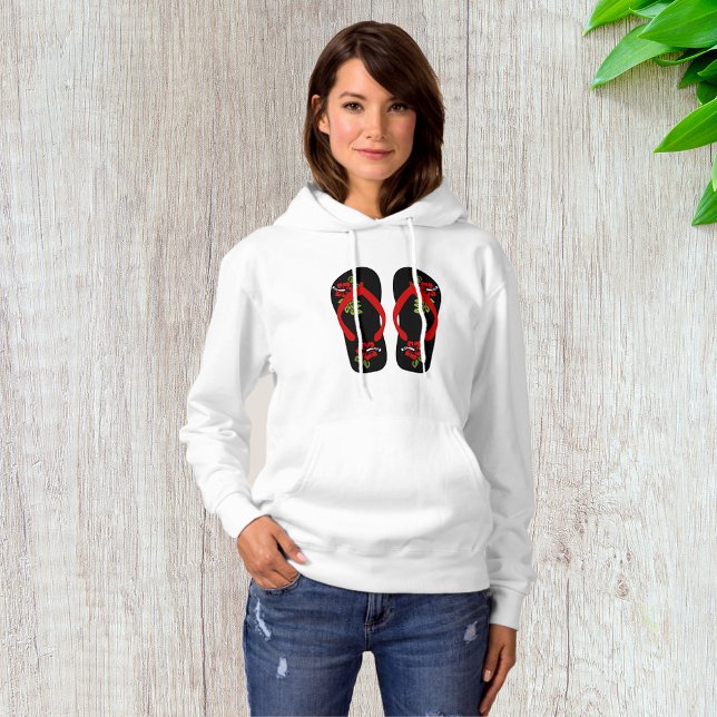 Sudadera Floral Flip Flops Womens Hoodie (Subido por el creador)
