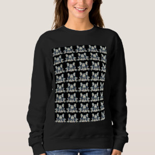 Sudadera Floral French Bulldog Dog Black Cute And Funny Gra