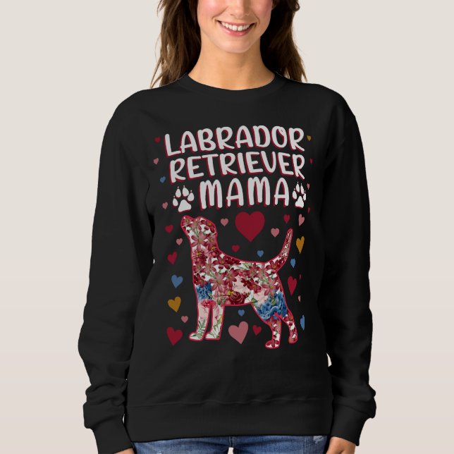 Sudadera Floral Labrador Retriever Mama (Anverso)