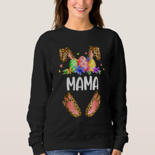 Sudadera Floral Leopard Mama Bunny Easter Happy Easter Moth