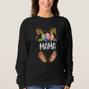 Sudadera Floral Leopard Mama Bunny Easter Happy Easter Moth