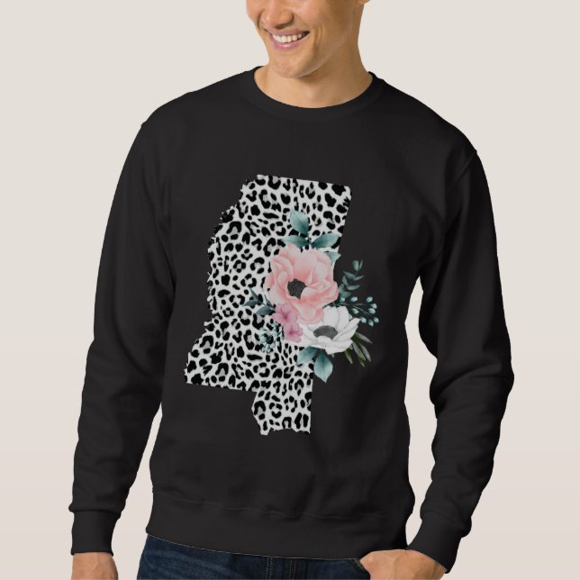 Sudadera Floral Leopard Mississippi Patriotic Woman Girl (Anverso)