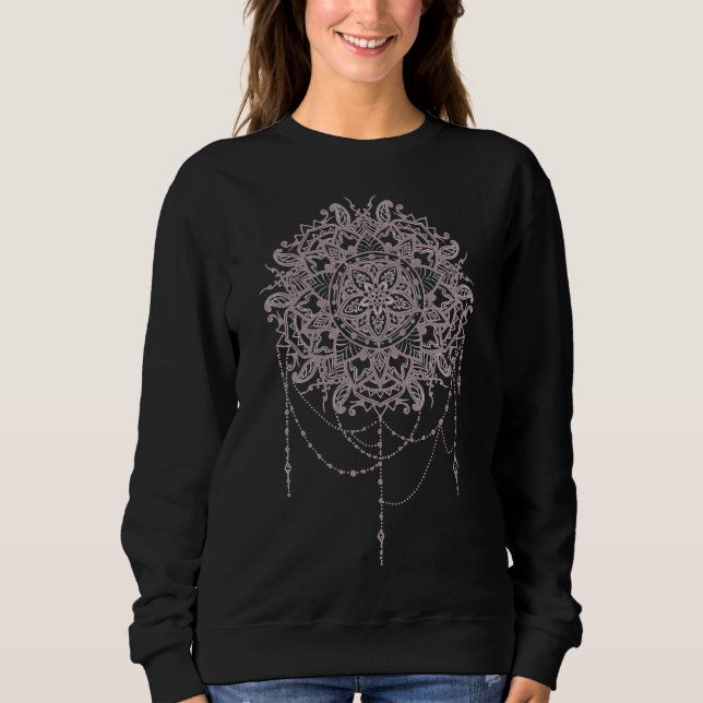 Sudadera Floral Mandala Patrones Dotados Ideas Relajantes M (Anverso)