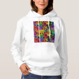 Sudadera Floral multicolor con capucha (blanca)