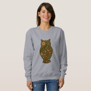Sudadera Floral Owl Silhouette - Boho Botanland