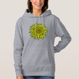 Sudadera Floral Rústico Amarillo Giro mano de girasol