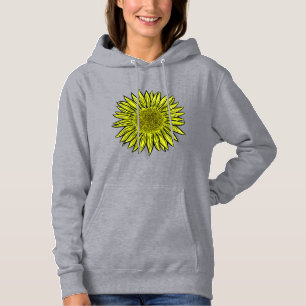 Sudadera Floral Rústico Amarillo Giro mano de girasol