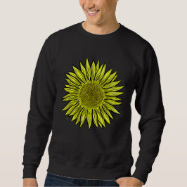 Sudadera Floral Rústico Amarillo Giro mano de girasol