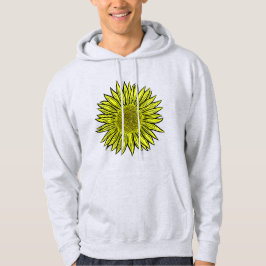 Sudadera Floral Rústico Amarillo Giro mano de girasol