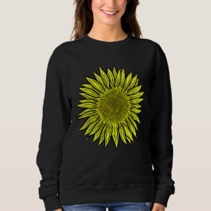 Sudadera Floral Rústico Amarillo Giro mano de girasol