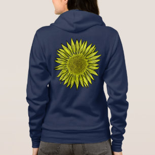 Sudadera Floral Rústico Amarillo Giro mano de girasol