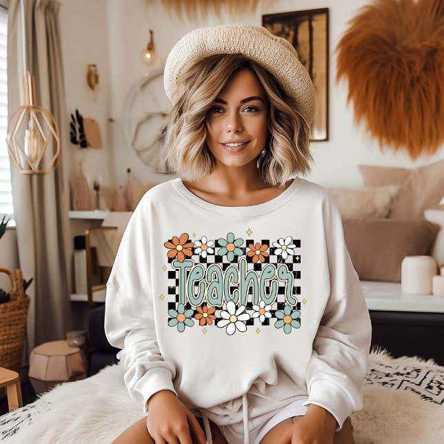 Sudadera Floral Teacher Women's Sweatshirt (Floral Teacher sweatshirt)