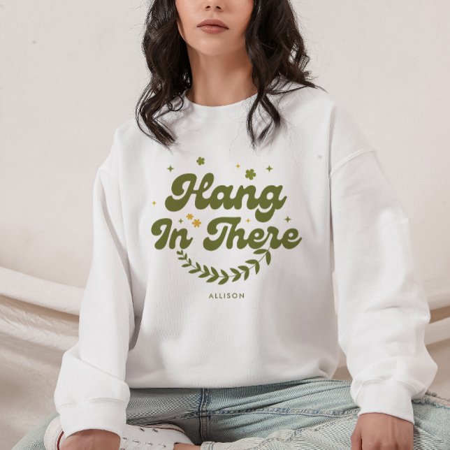 Sudadera Floral verde retro 'colgar ahí' personalizado (Subido por el creador)