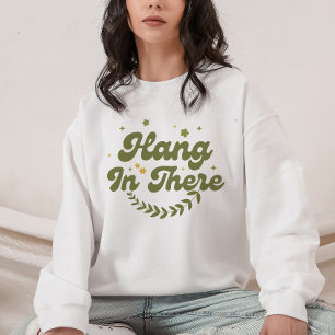 Sudadera Floral verde retro 'colgar ahí' positivismo