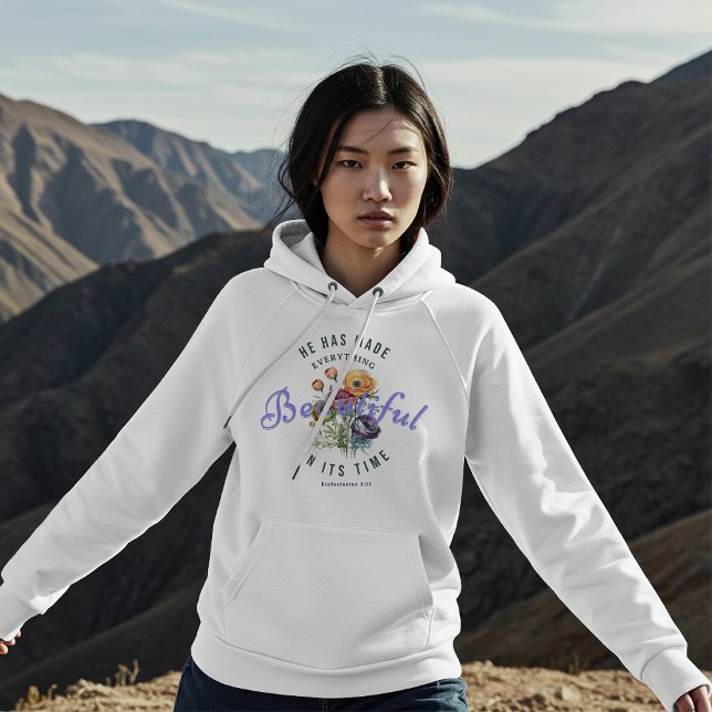 Sudadera Floral Watercolor Beautiful Scripture (Subido por el creador)