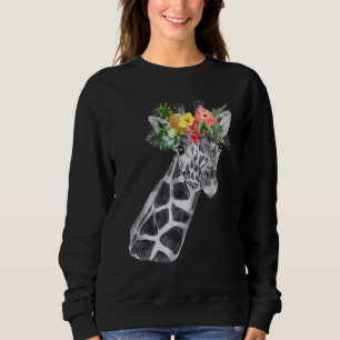 Sudadera Floral Wild Giraffe Camelopard Spirit Animal Wild