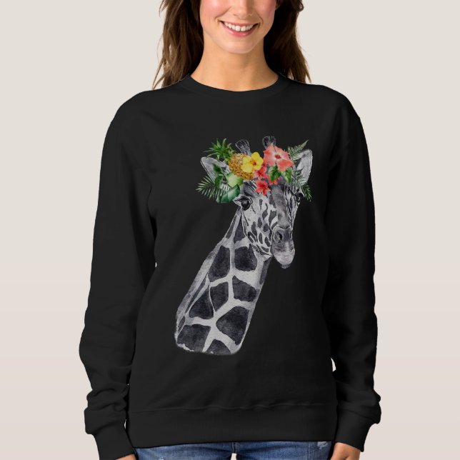 Sudadera Floral Wild Giraffe Camelopard Spirit Animal Wild (Anverso)