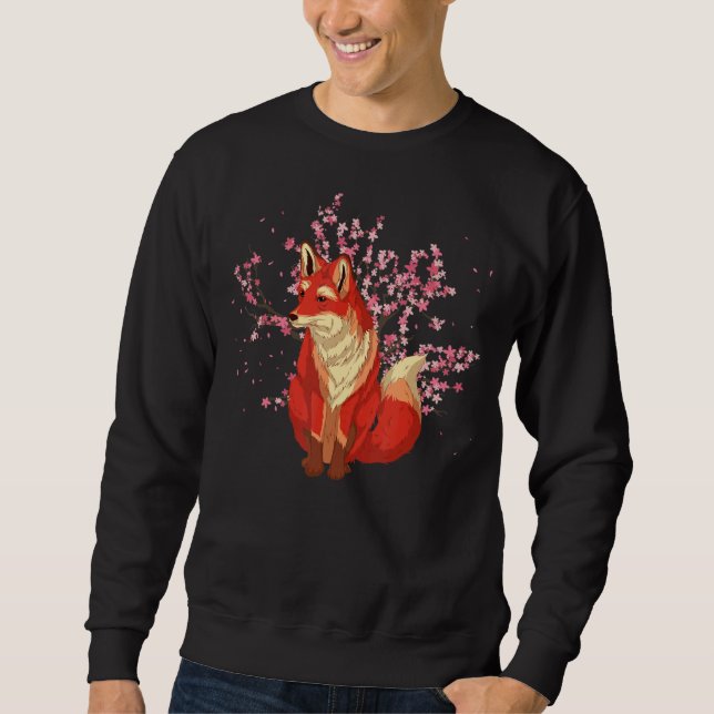Sudadera Florecimiento de cerezo animal forestal Sakura Nat (Anverso)