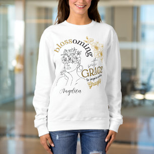 Sudadera Florecimiento moderno con el empoderamiento de las