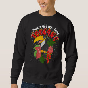 Sudadera Flores Chicas de aves de la selva tropical