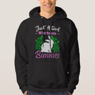 Sudadera Flores Conejos De Árboles Un Chica Que Ama A Bunni