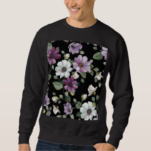 Sudadera Flores Cosmos Elegantes: Sin Marea acuarela.