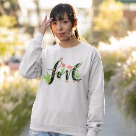 Sudadera Flores de Amor Dibujadas a Mano