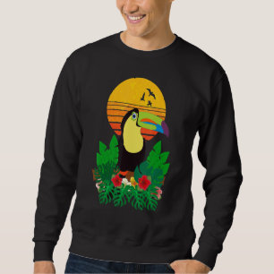 Sudadera Flores de animales tropicales de aves de la selva 